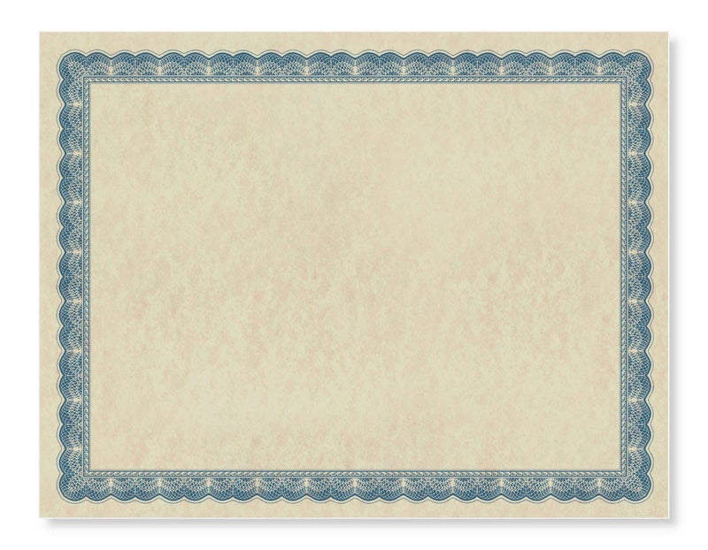 PaperDirect York Blue Standard Certificate Paper, Blue Border, 8.5 x 11, 100 Count - Image 2